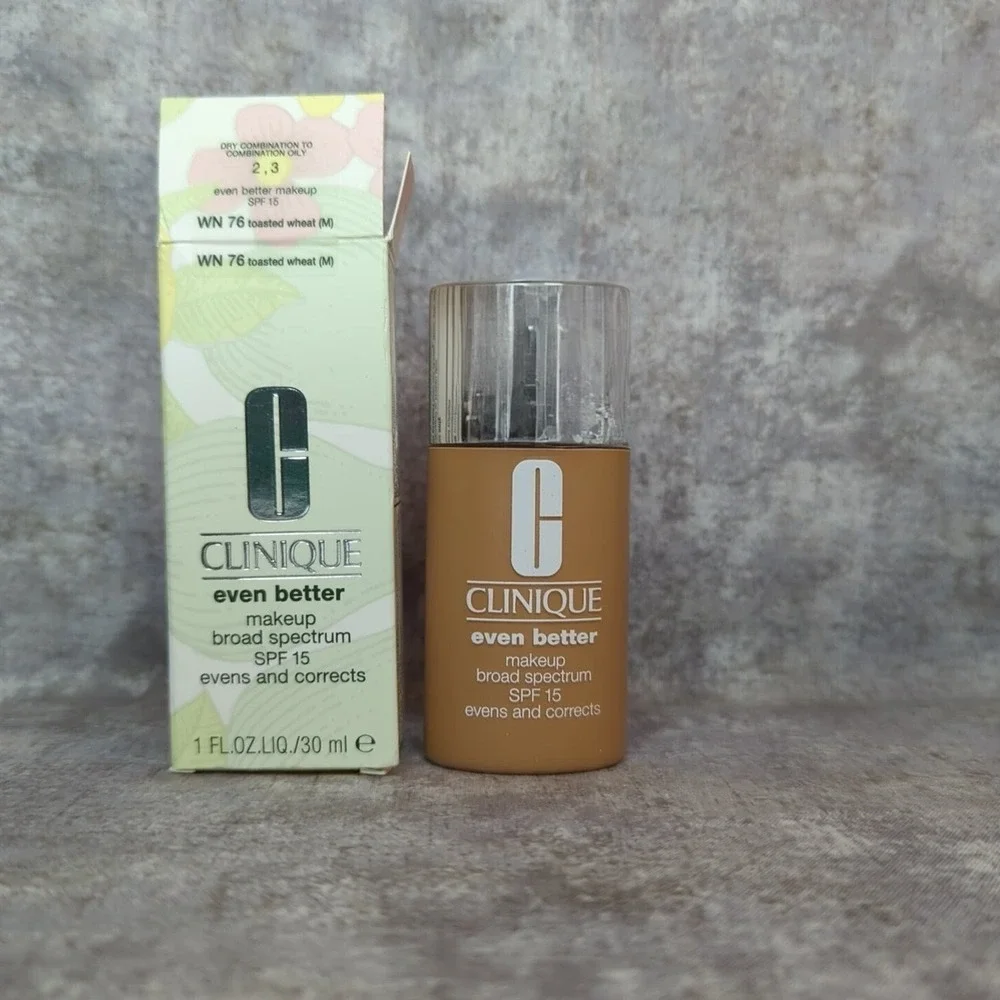 Clinique Even Better face Makeup Broad Spectrum SPF 15 Toasted Wheat WN76 1oz